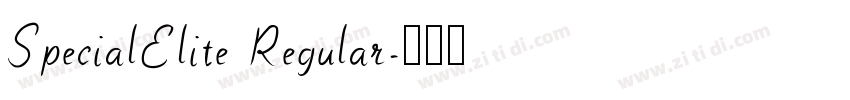 SpecialElite Regular字体转换